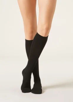 Bawełniano-wełniane podkolanówki