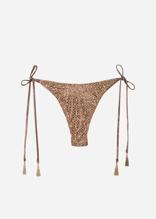 Brazyliany wiązane dół od kostiumu Glittering Net