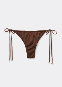 Brazyliany wiązane dół od kostiumu Shiny Satin