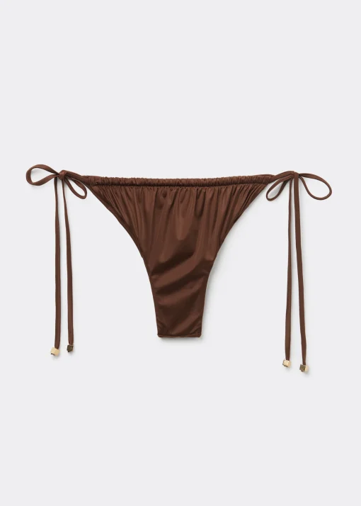 Brazyliany wiązane dół od kostiumu Shiny Satin