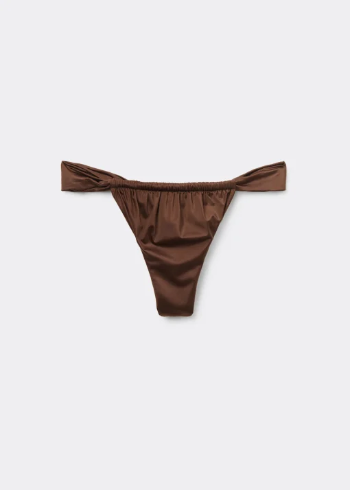 Brazyliany z cienkimi paseczkami dół od kostiumu Shiny Satin