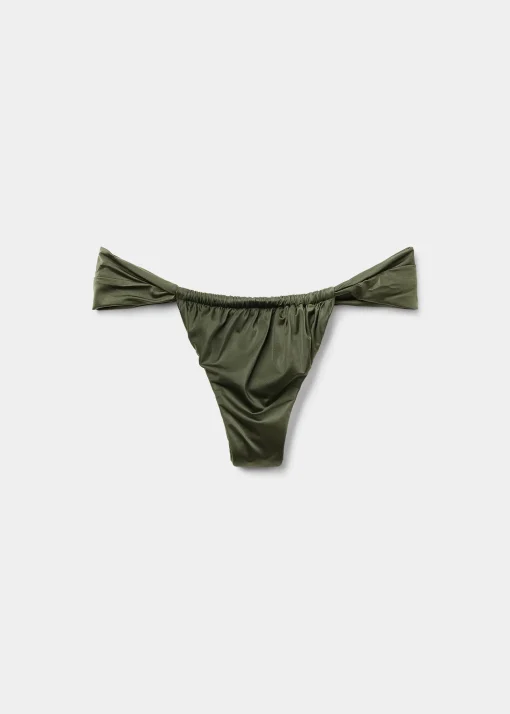 Brazyliany z cienkimi paseczkami dół od kostiumu Shiny Satin
