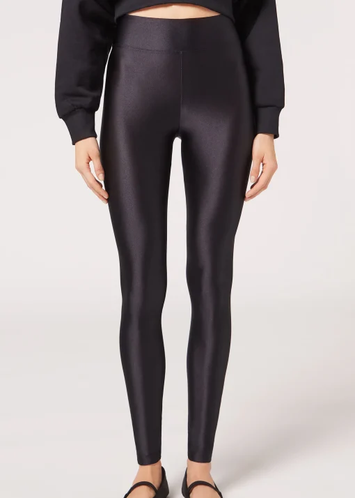 Błyszczące Legginsy