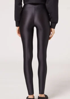 Błyszczące Legginsy