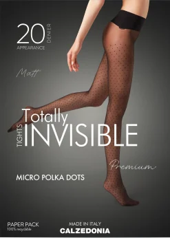 Cienkie Rajstopy Invisible 20 Den w Groszki