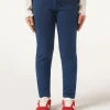 Dziewczęce Legginsy Termiczne z Denimu