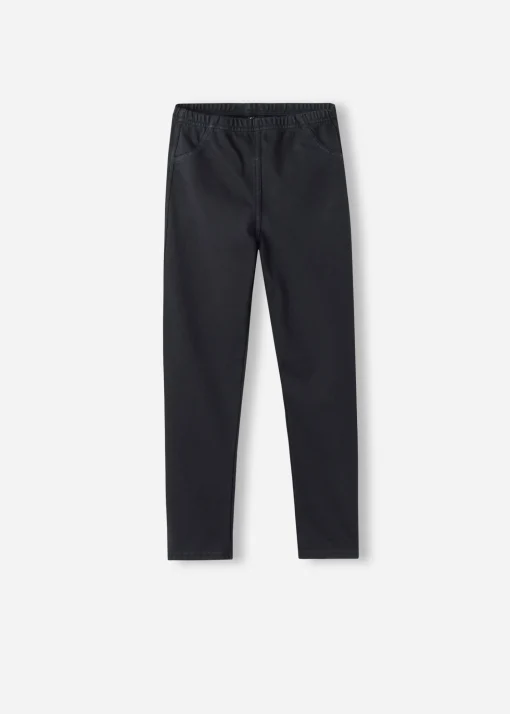 Dziewczęce Legginsy Termiczne z Denimu