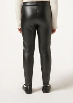 Dziewczęce Legginsy Termiczne z Efektem Skóry