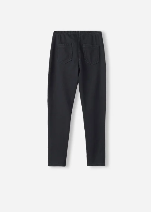 Dziewczęce Legginsy Termiczne z Denimu