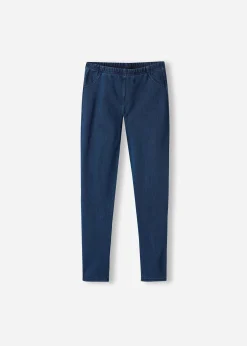 Dziewczęce Legginsy Termiczne z Denimu