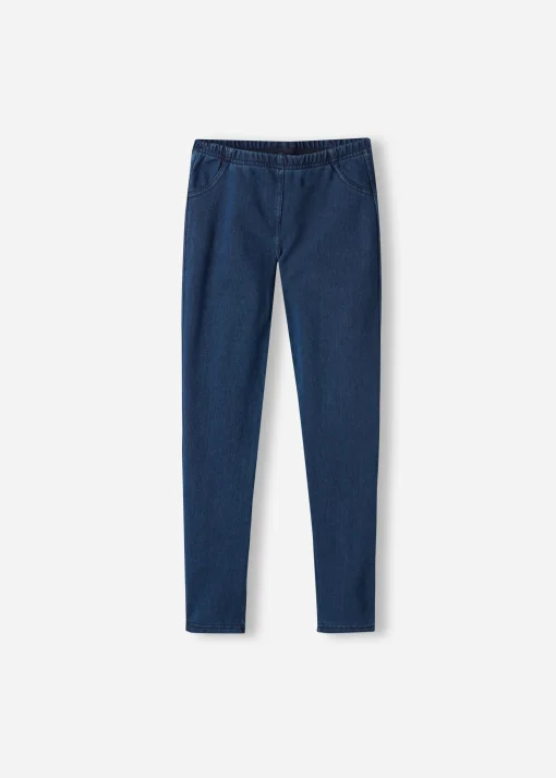 Dziewczęce Legginsy Termiczne z Denimu