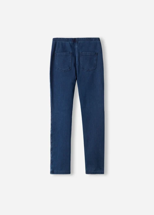 Dziewczęce Legginsy Termiczne z Denimu