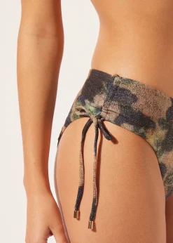 Figi z wysokim stanem dół od kostiumu Sparkling Camouflage
