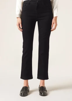 Jeansy dzwony cropped