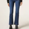 Jeansy dzwony cropped