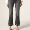 Jeansy dzwony cropped