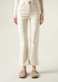 Jeansy dzwony cropped