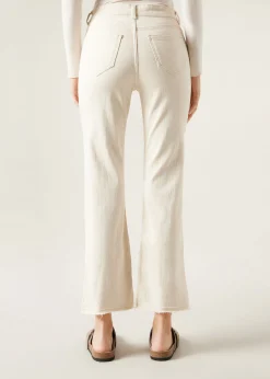 Jeansy dzwony cropped