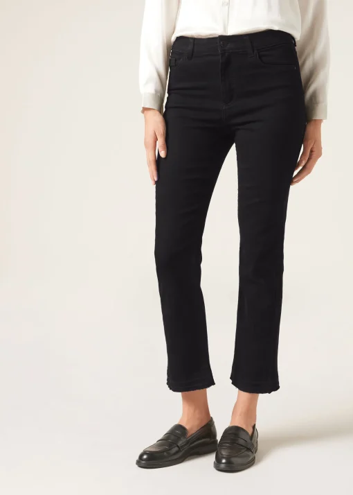 Jeansy dzwony cropped