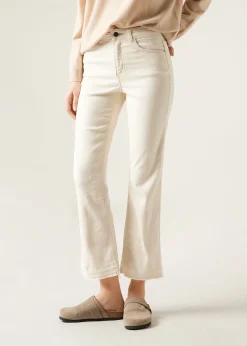 Jeansy dzwony cropped