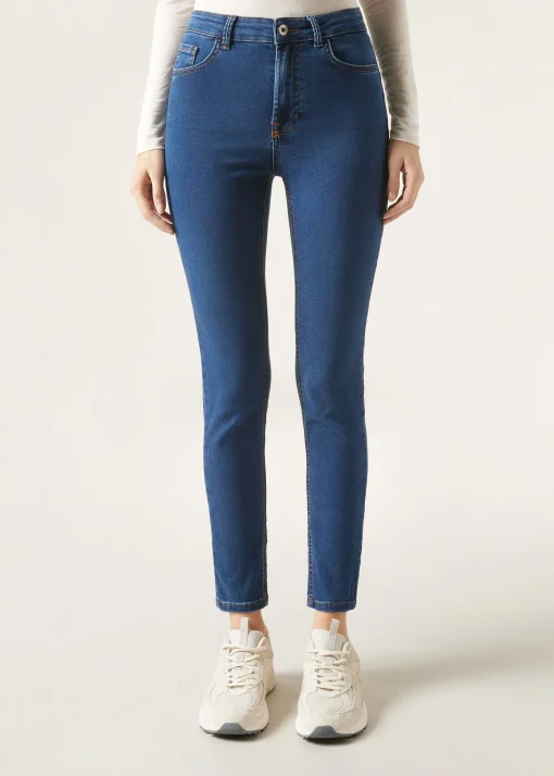 Jeansy push-up skinny z wysokim stanem Soft Touch