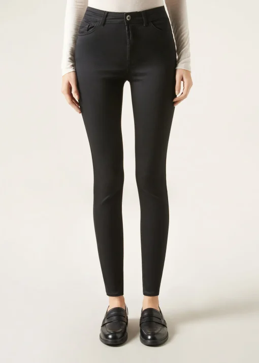 Jeansy push-up skinny z wysokim stanem Soft Touch
