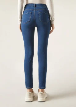 Jeansy push-up skinny z wysokim stanem Soft Touch