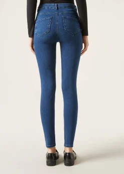 Jeansy push-up skinny z wysokim stanem Soft Touch