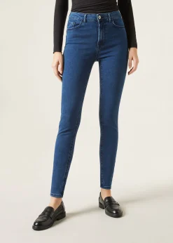 Jeansy push-up skinny z wysokim stanem Soft Touch