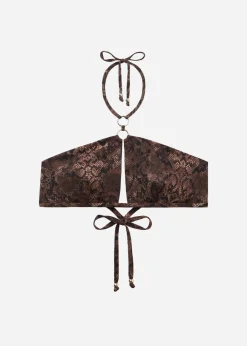 Klasyczny biustonosz góra od kostiumu Brown Snake