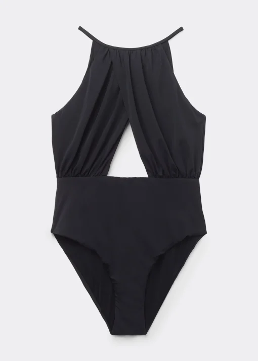 Kostium jednoczęściowy Black Halter Neck