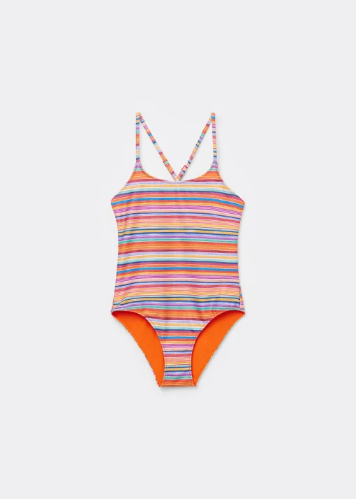 Kostium jednoczęściowy dziewczęcy Colorful Stripes