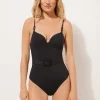 Kostium jednoczęściowy Heart Neckline Black