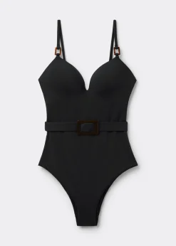 Kostium jednoczęściowy Heart Neckline Black