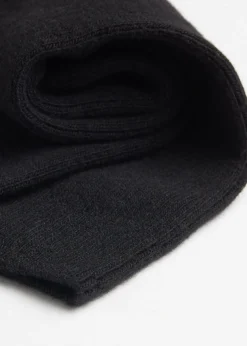 Krótkie Prążkowane Skarpety z dodatkiem Wełny i Kaszmiru