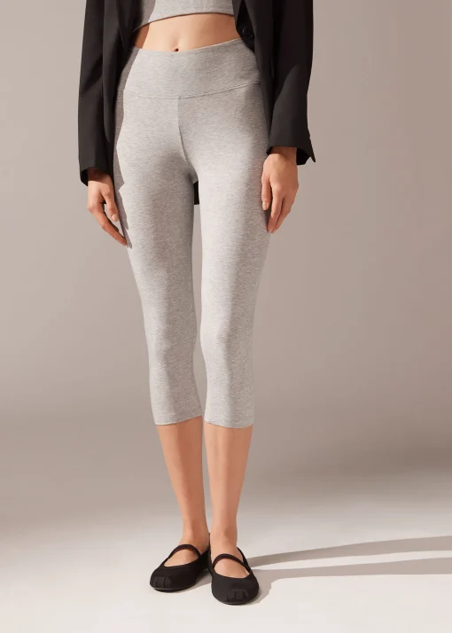 Legginsy Capri z Bawełny