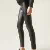 Legginsy ciążowe z imitacji skóry