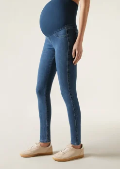 Legginsy jeansowe Maternity