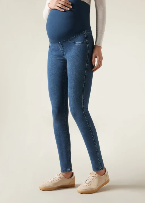Legginsy jeansowe Maternity