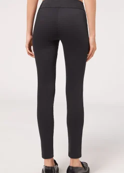 Legginsy jeansowe skinny z wysokim stanem