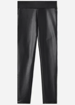 Legginsy ocieplane z imitacji skóry