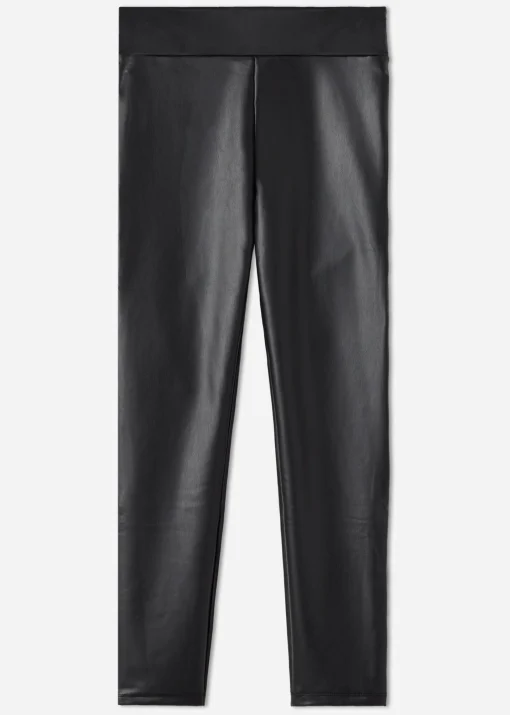 Legginsy ocieplane z imitacji skóry
