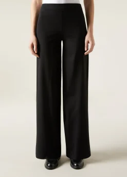 Legginsy palazzo z gładkiej dzianiny