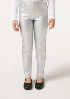 Legginsy z efektem skóry dziewczęce