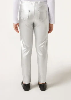 Legginsy z efektem skóry dziewczęce