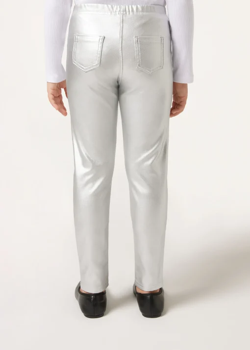 Legginsy z efektem skóry dziewczęce