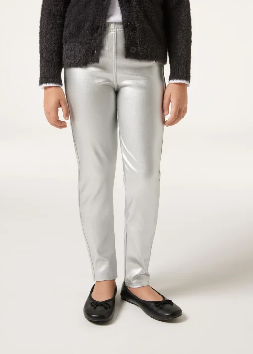 Legginsy z efektem skóry dziewczęce