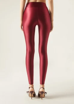 Legginsy z mocnym satynowym połyskiem