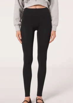 Mocno kryjące legginsy z mikrofibry
