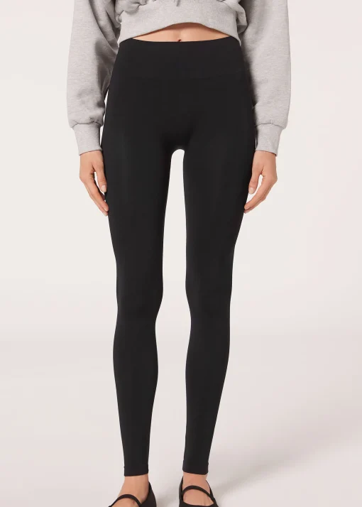 Mocno kryjące legginsy z mikrofibry